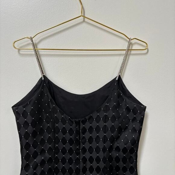 Vintage Jessica McClintock Long Slit Dress Bodycon 90s / Y2K Sz S - Picture 7 of 8